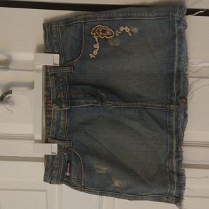 Mini vintage jean skirt